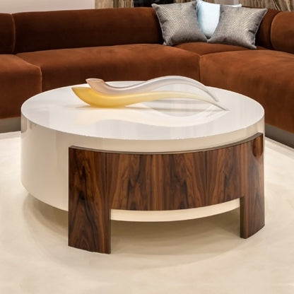 Handmade coffee table: wooden furniture for home decor.