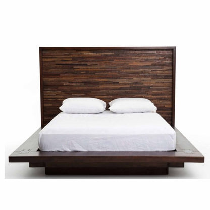 Solid Wooden Bookcase Bed king or queen Bedroom Decor