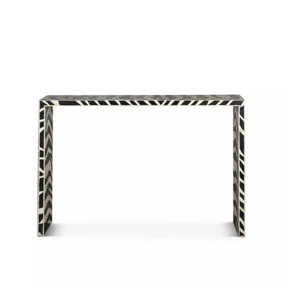 Bone inlay Console Table Zebra Pattern Wood modern home Décor Furniture