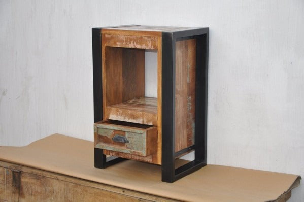 Solid Wooden Handmade Bedside / Nightstand Furniture