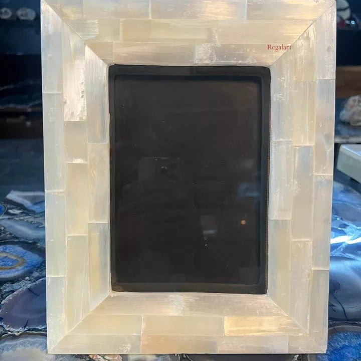 Handmade Selenite Photo Frame | Luxury Gift Decor Art
