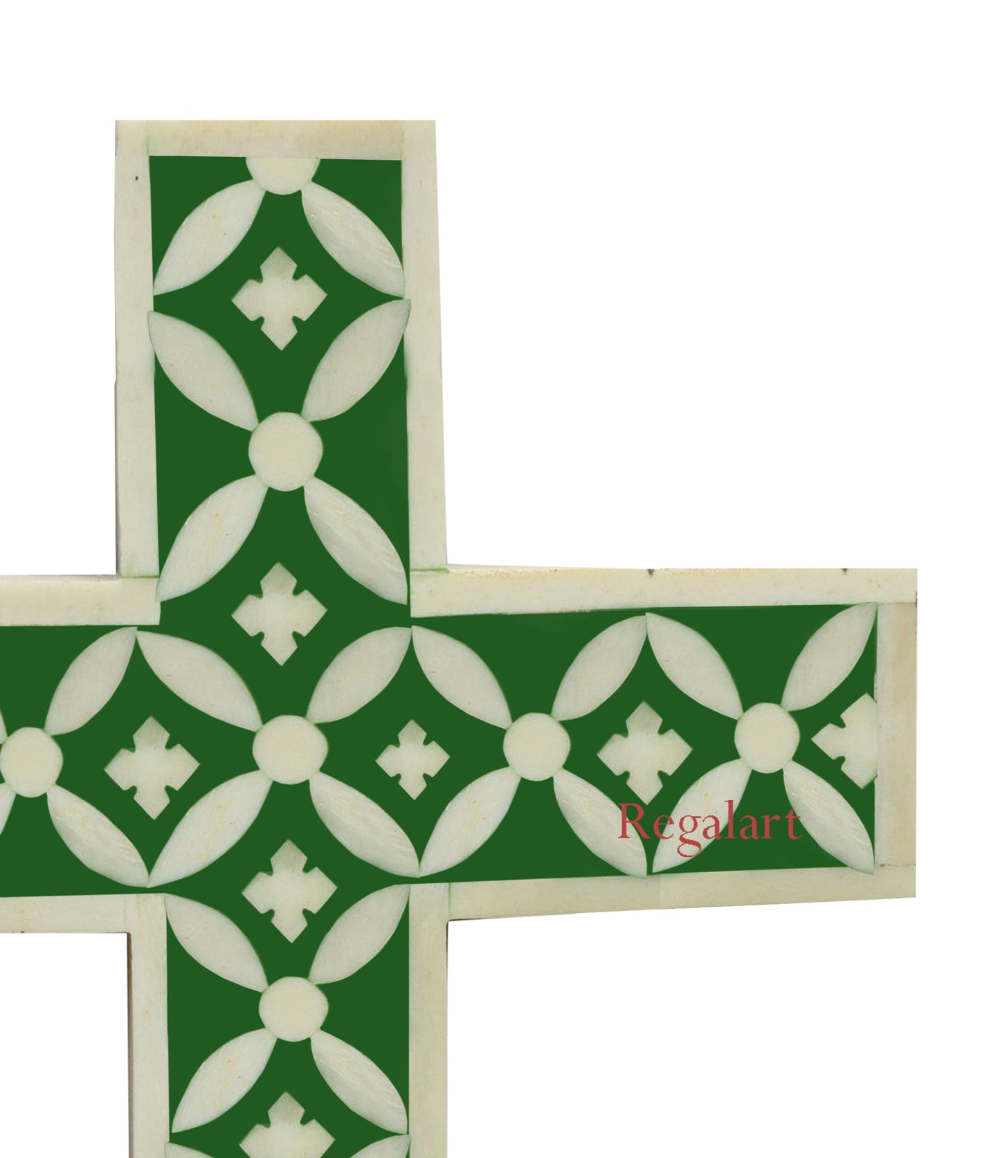 Bone Inlay Holy Cross Handmade Unique Pattern For Home Decor