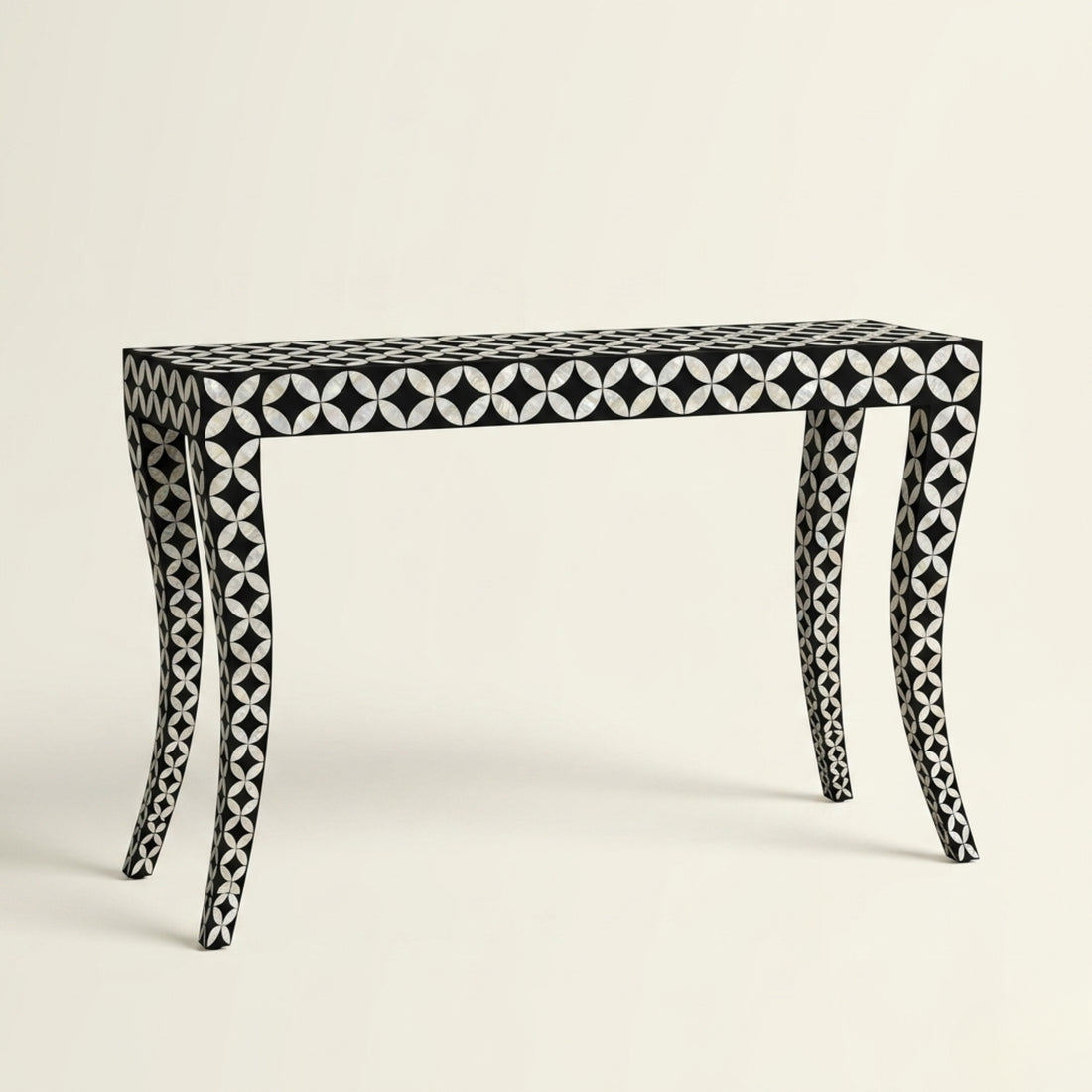 Mother of Pearl Console Table Handmade Luxury Entryway Decor