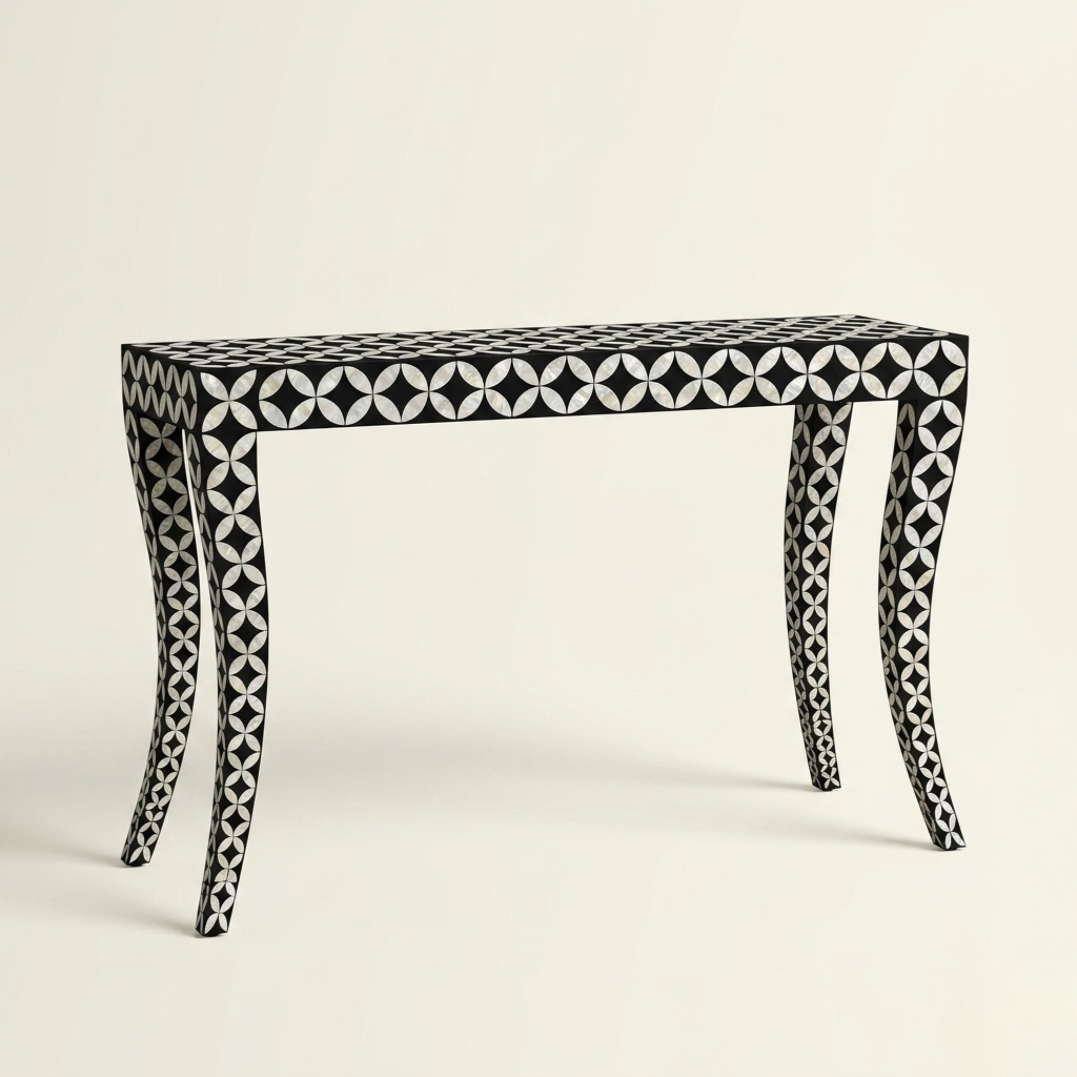 Mother of Pearl Console Table Handmade Luxury Entryway Decor