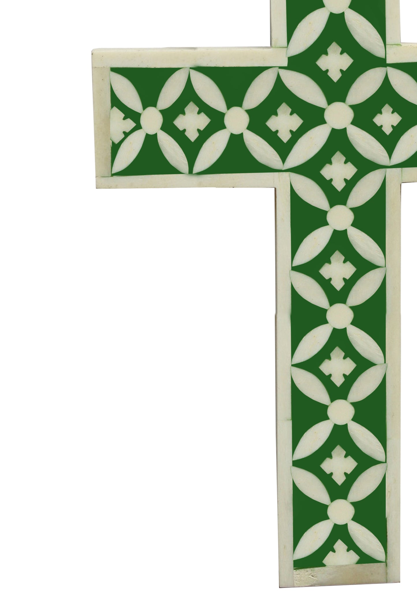 Bone Inlay Holy Cross Handmade Unique Pattern For Home Decor