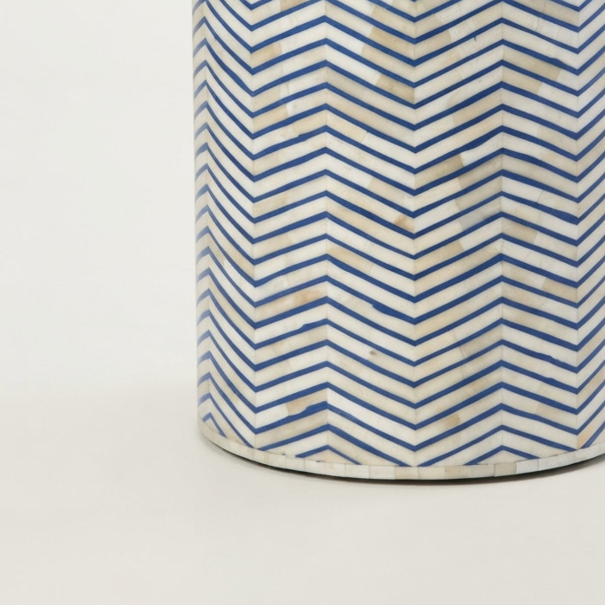 Nantucket Chevron Bone Inlay Side Table
