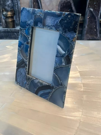 Photo Frame – Semi-Precious Blue Brazil Agate Gifts