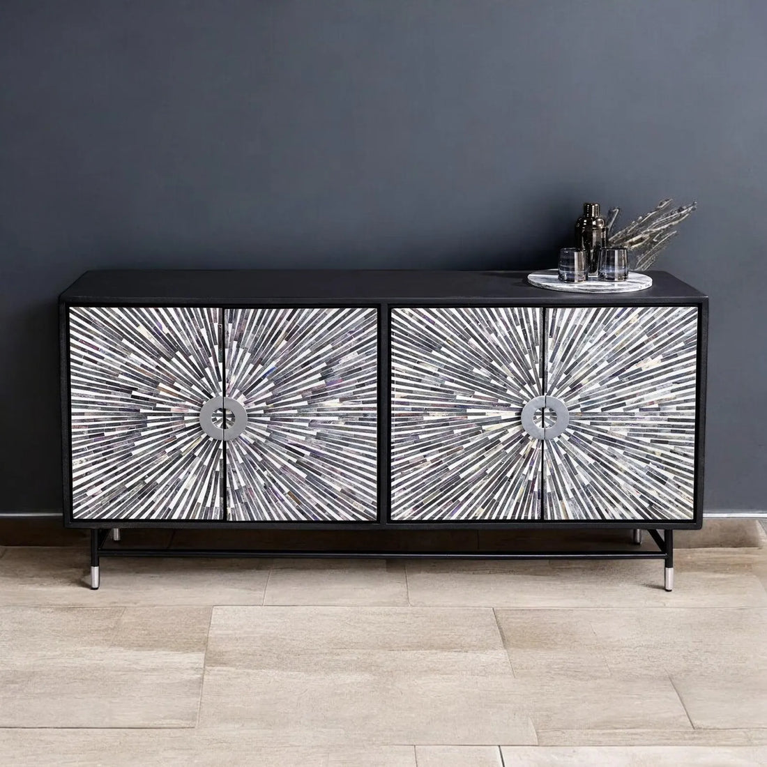 Bone Inlay Sideboard | Handmade Luxury Storage Cabinet