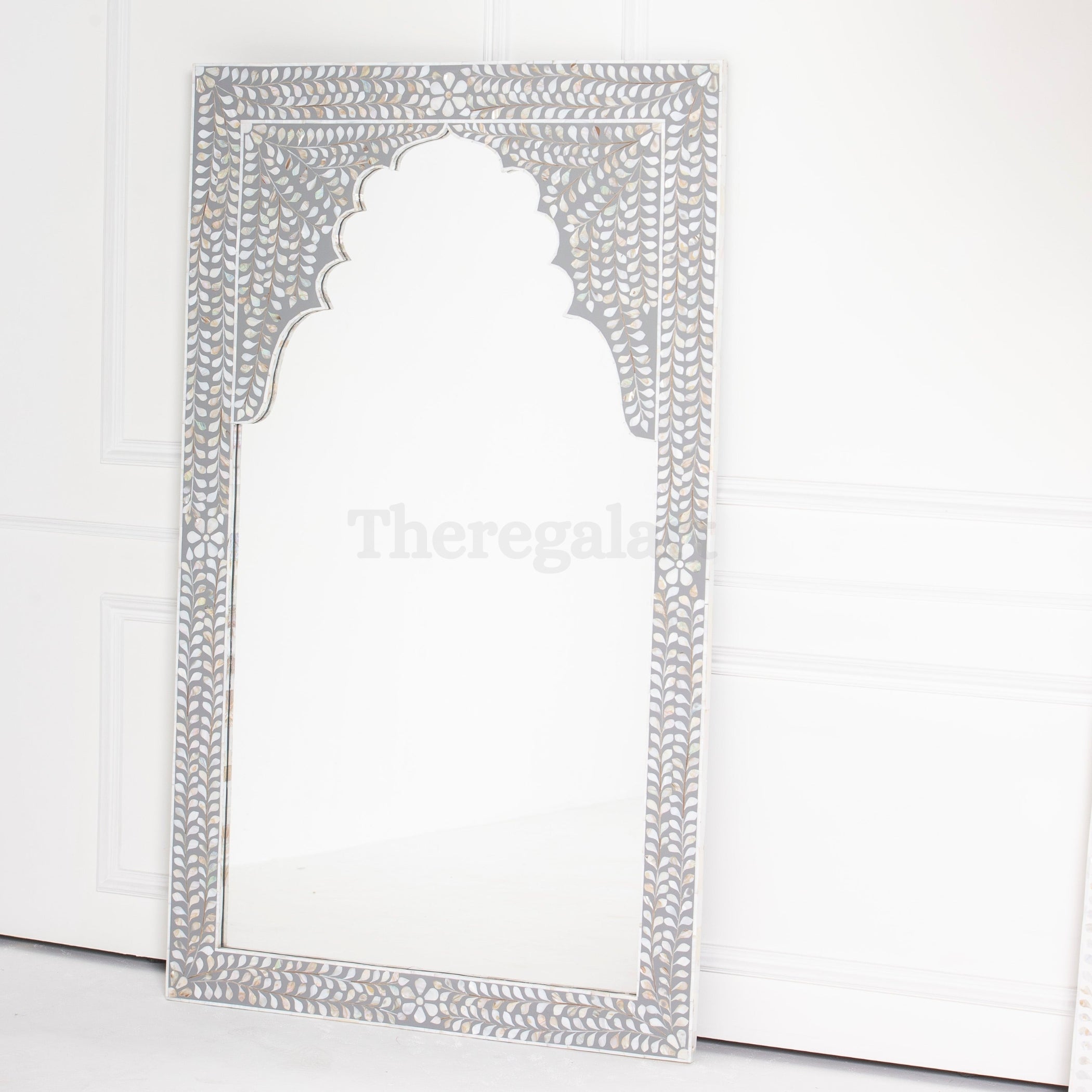 Mother of Pearl Mirror Frame | Luxury Wall Mirror Decor