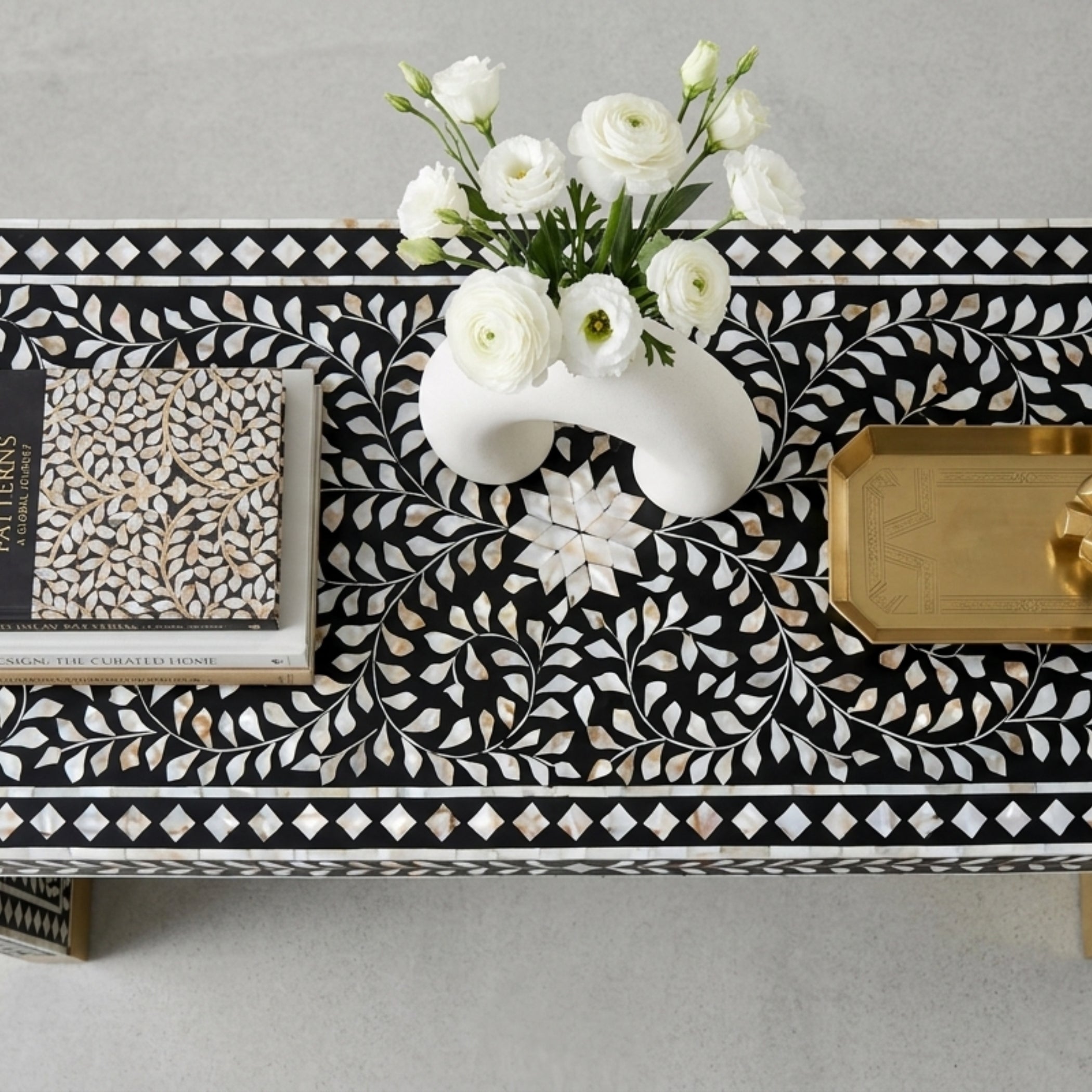 Handmade Mother of Pearl Console Table Luxury Furniture
