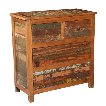 Rustic, solid, wooden handmade antique home decor sideboard furniture.