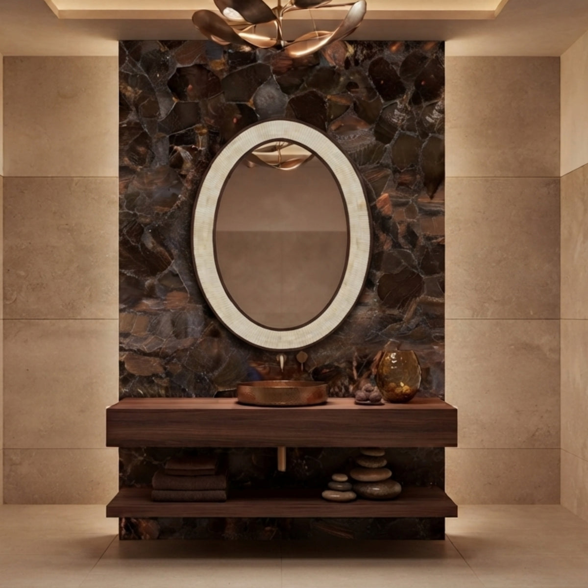 Brown Jasper Gemstone Tiles | The Regal Art