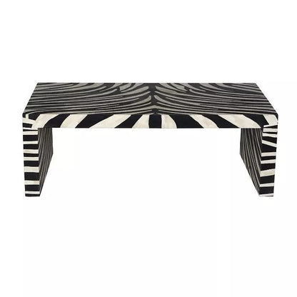 Bone Inlay Coffee Table, Canter Table Wood Modern Pattern Home Decor Furniture