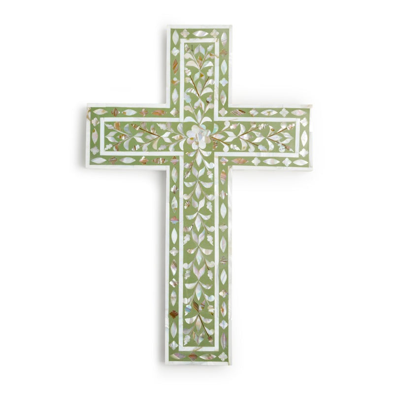 Mother of Pearl Wall Holy Cross for Home Decor