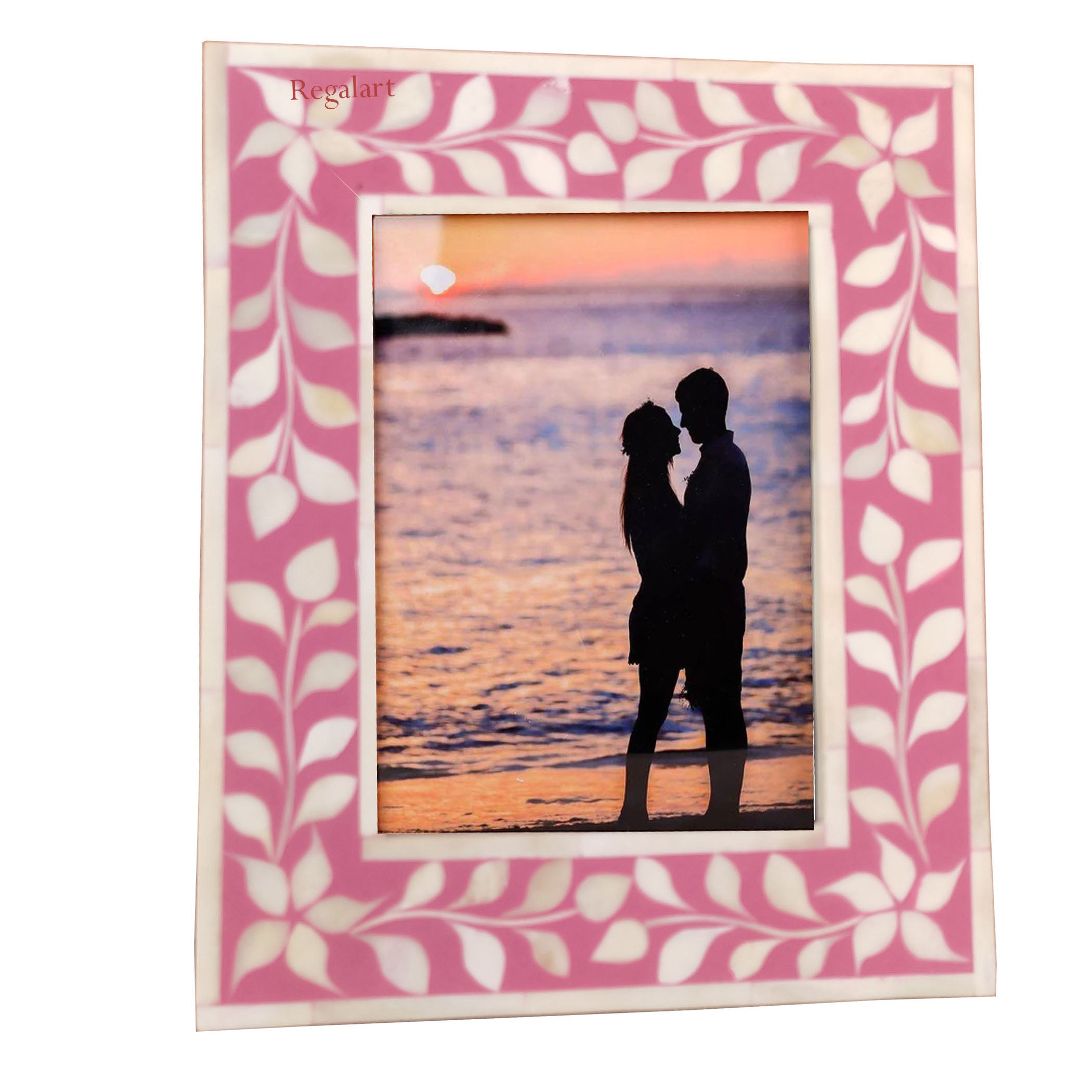 Bone Inlay Photo Frame floral Patten handmade Picture Frame bedroom decor art