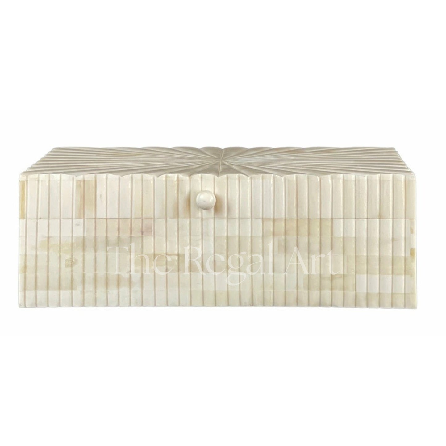 Bone Carved Storage Box | Handmade Inlay, Luxury Home Decor