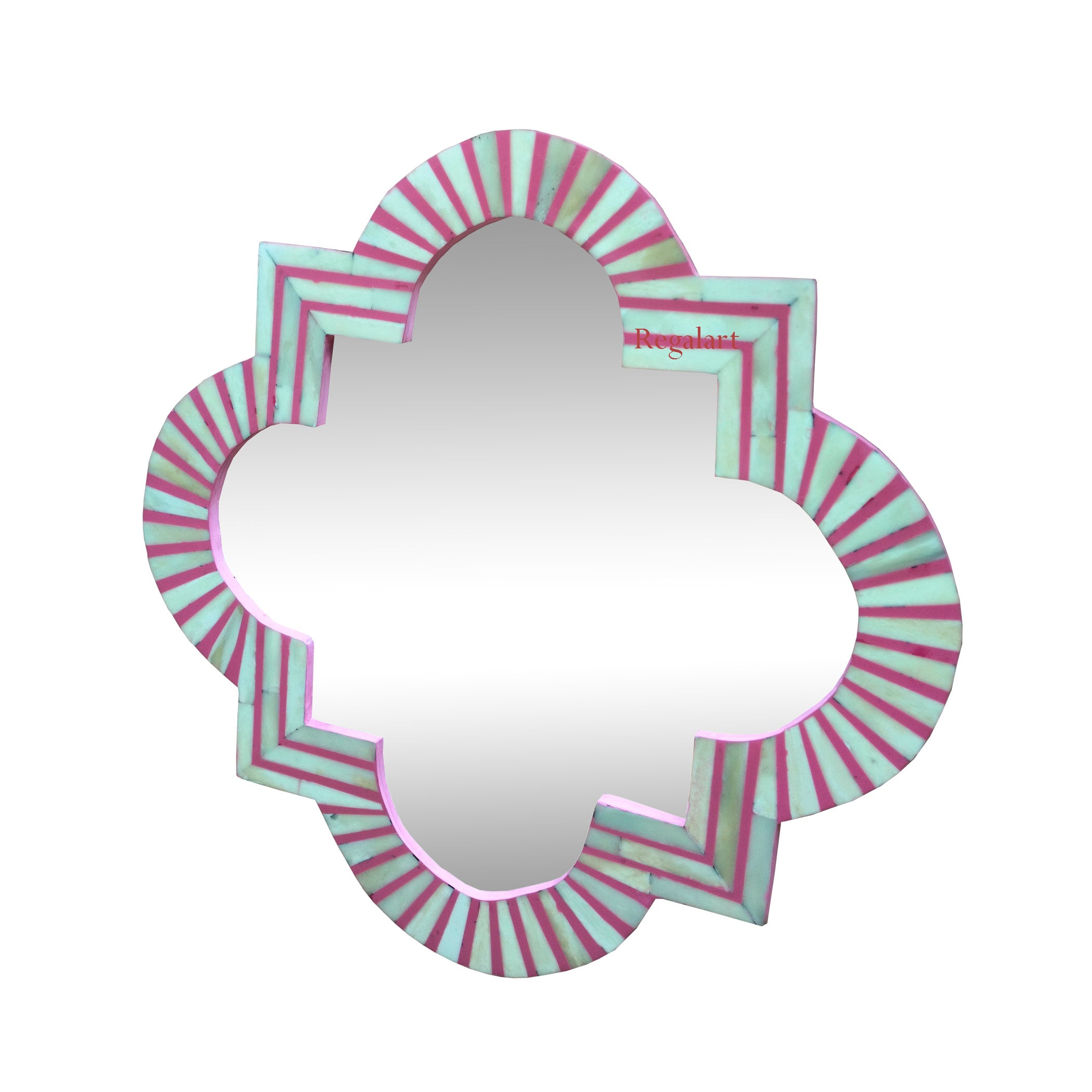 Bone inlay Bedroom Wall Decor Mirror Frame Home Decorative Unique Pattern Round Mirror frame