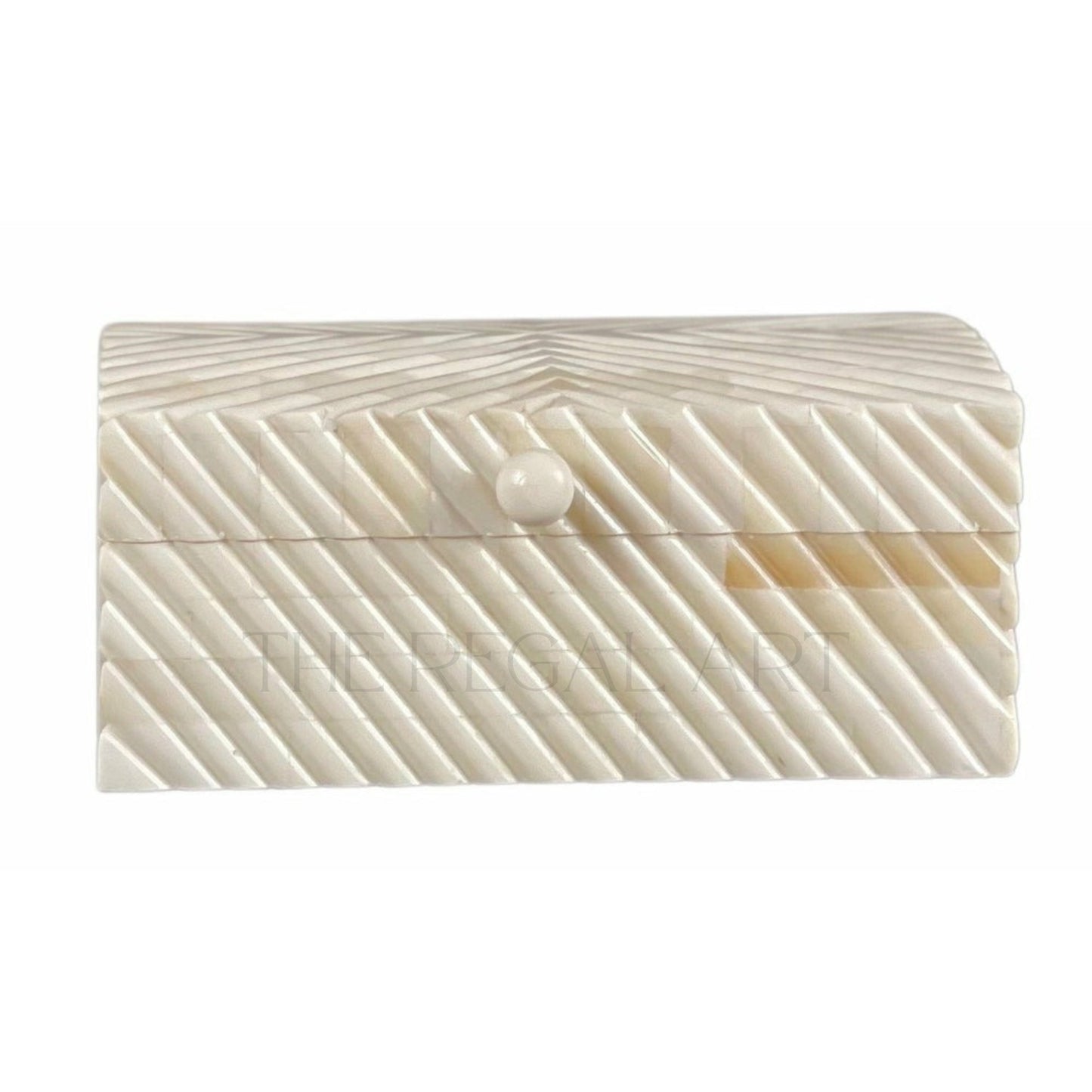 Small Bone Carved Box | Handmade Decorative Inlay Storage Box | Artisan Home Décor