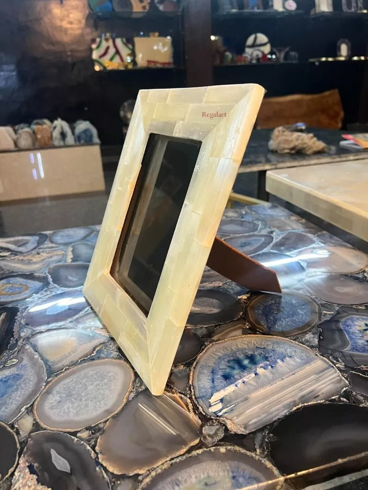 Selenite Crystal Photo Frame Occasional Gift, Gift For Her