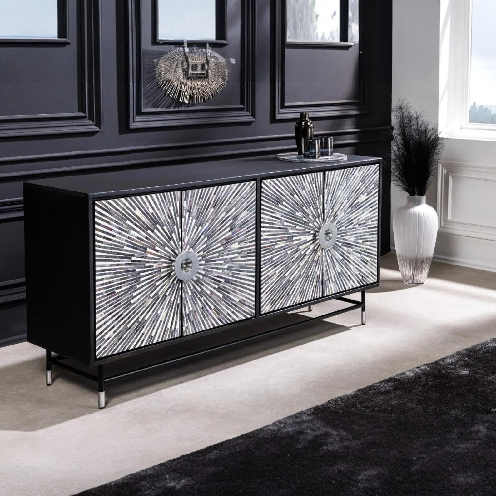 Bone Inlay Sideboard | Handmade Luxury Storage Cabinet