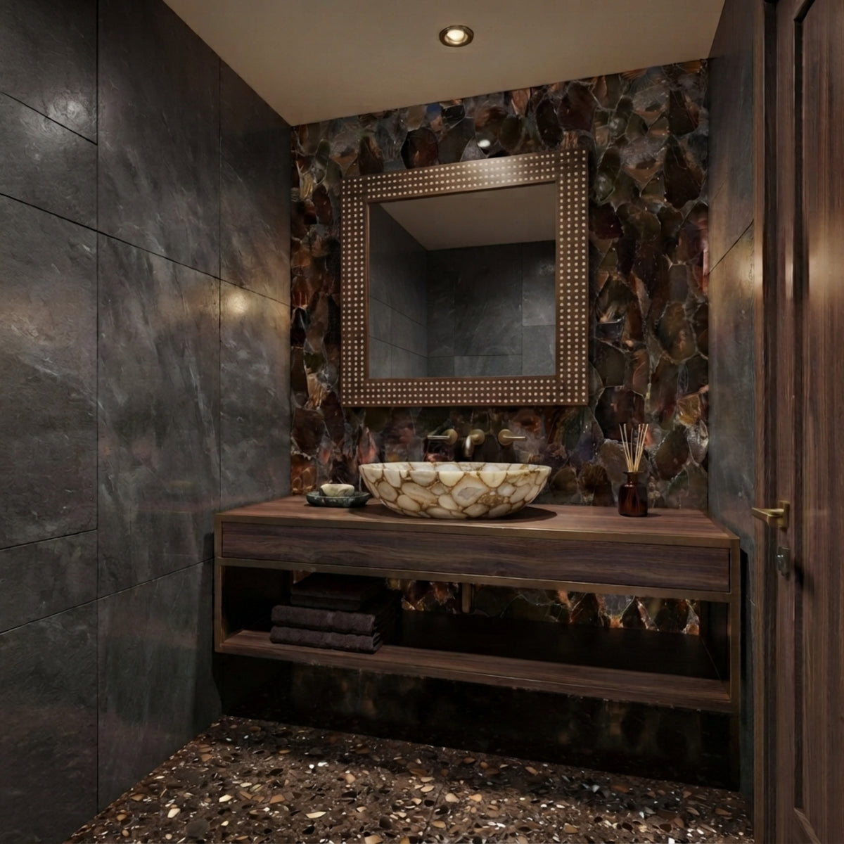 Brown Jasper Gemstone Tiles | The Regal Art