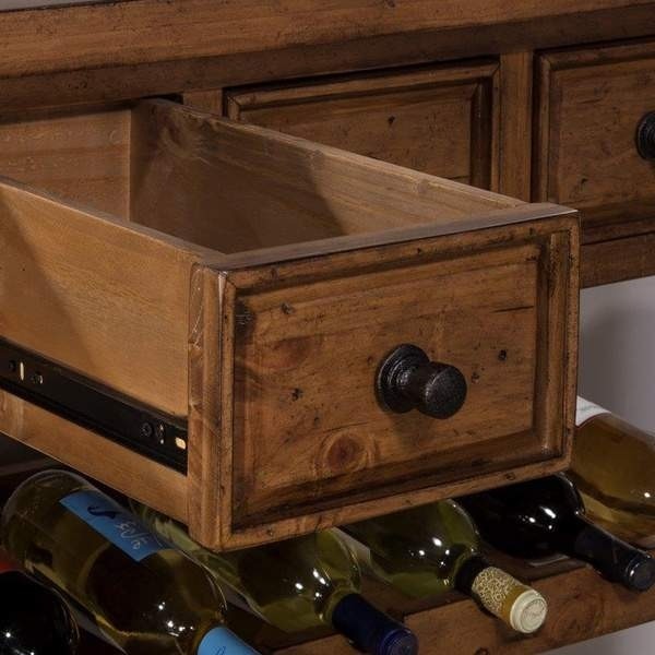 Handmade Wine Rack Table, Wine Storage Rack Wooden Furniture