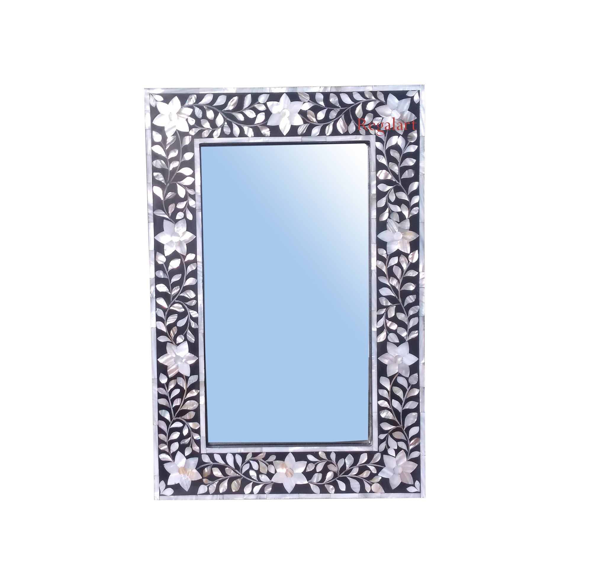 Vintage Home Decor: Handmade Mother of Pearl Wall Mirror