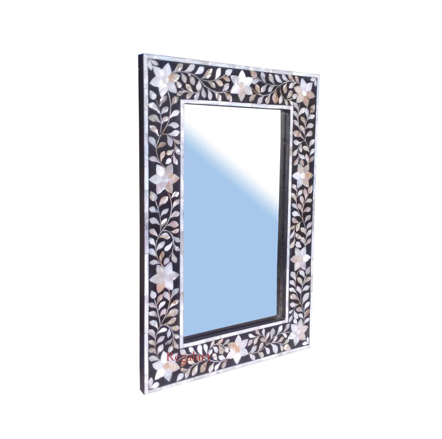 Vintage Home Decor: Handmade Mother of Pearl Wall Mirror