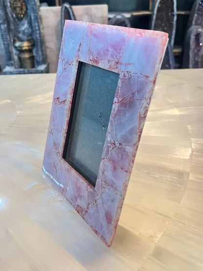 Picture Frame, Photo Frame, Rose Quartz Stone Home Decor Gifts