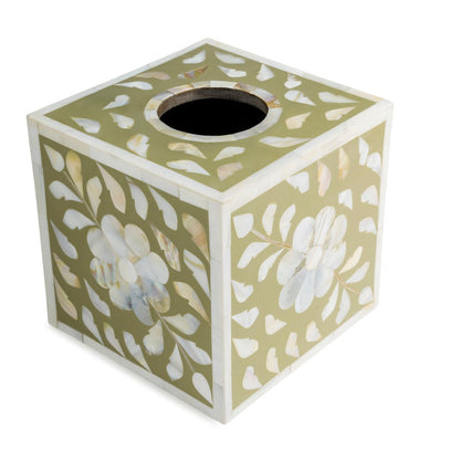 Mother of pearl tissue box holder home decor mother of pearl floral design