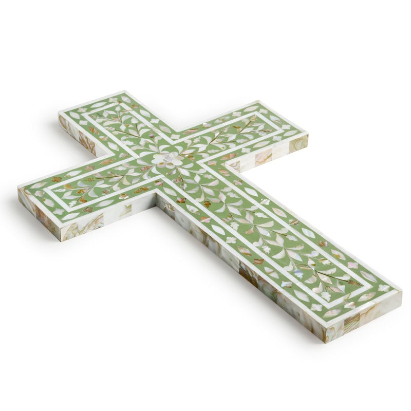 Mother of Pearl Wall Holy Cross for Home Decor