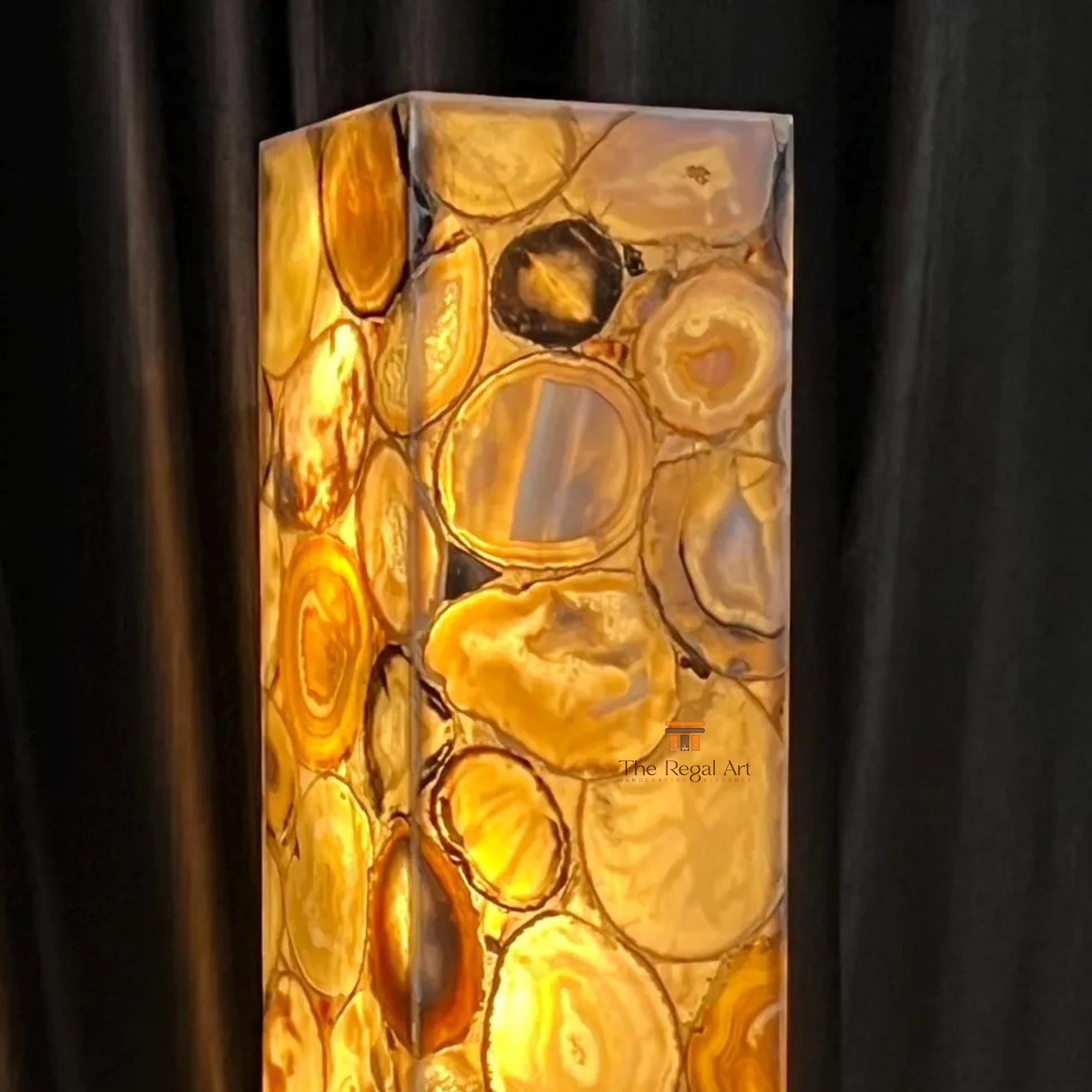 Handmade Agate Floor Lamp | Gemstone Luxury Home Decor