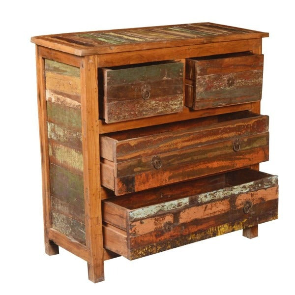 Rustic, solid, wooden handmade antique home decor sideboard furniture.