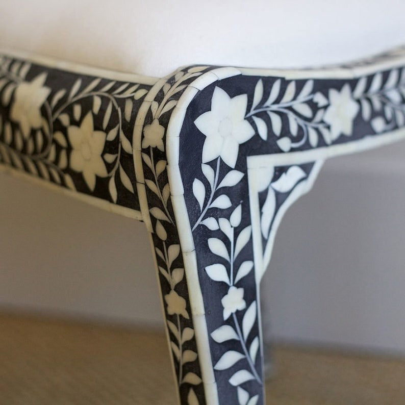 Bone Inlay Chair, Bone Inlay Handmade Chair, Bone Inlay Furniture