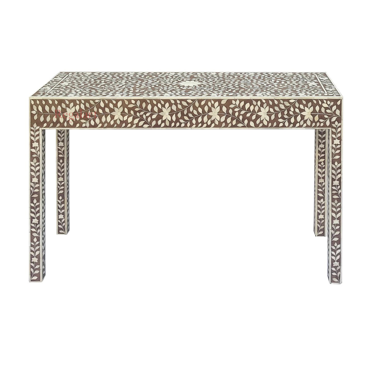 Bone Inlay Console Table Furniture. Bone Hall Table, Living Room Table Floral Design Console Table