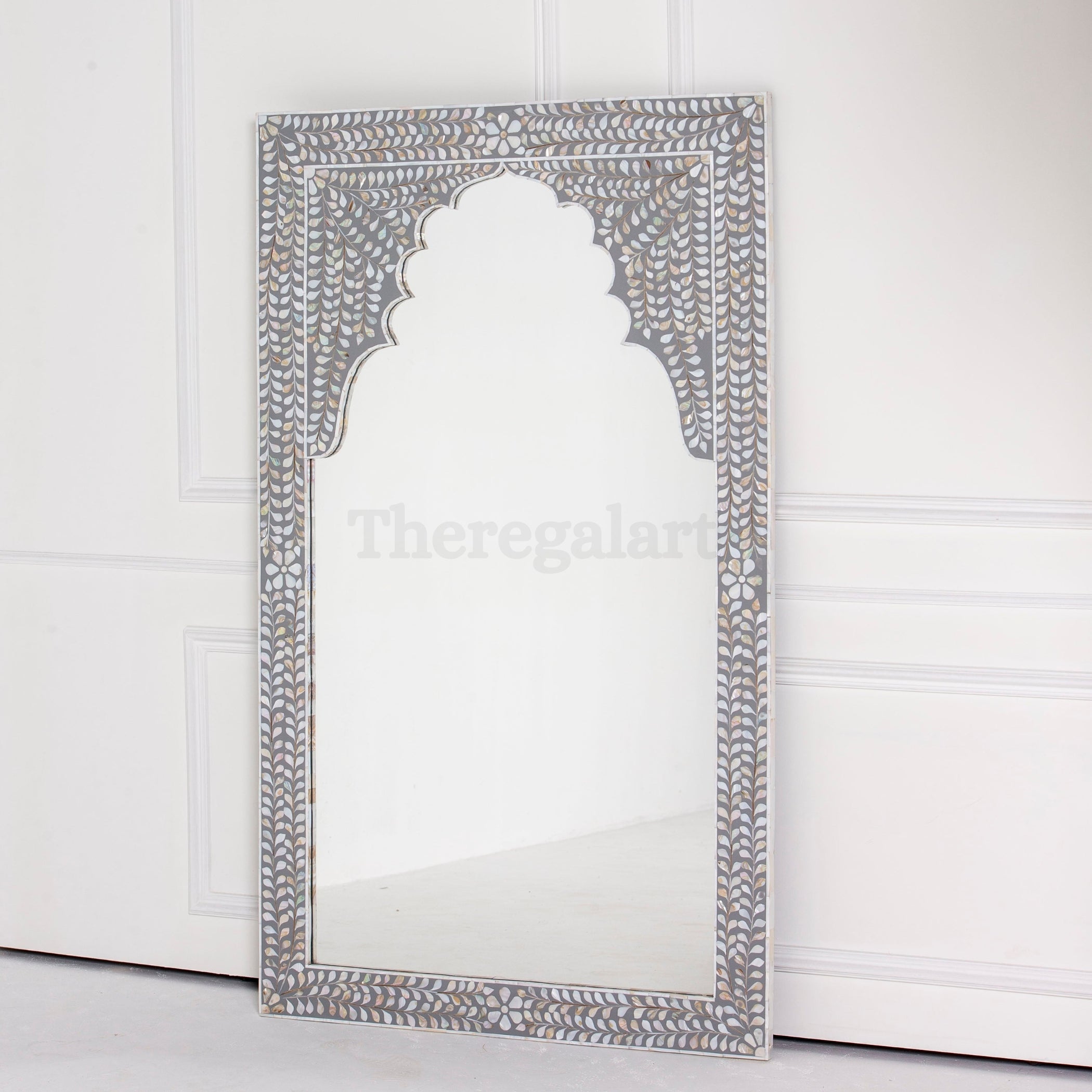 Mother of Pearl Mirror Frame | Luxury Wall Mirror Decor