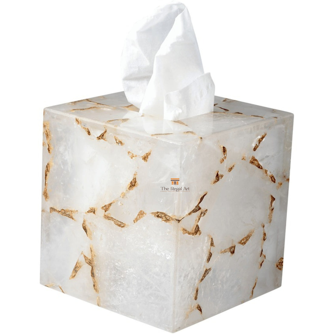 Handmade Quartz Tissue Box Cover | Elegant Decor Art