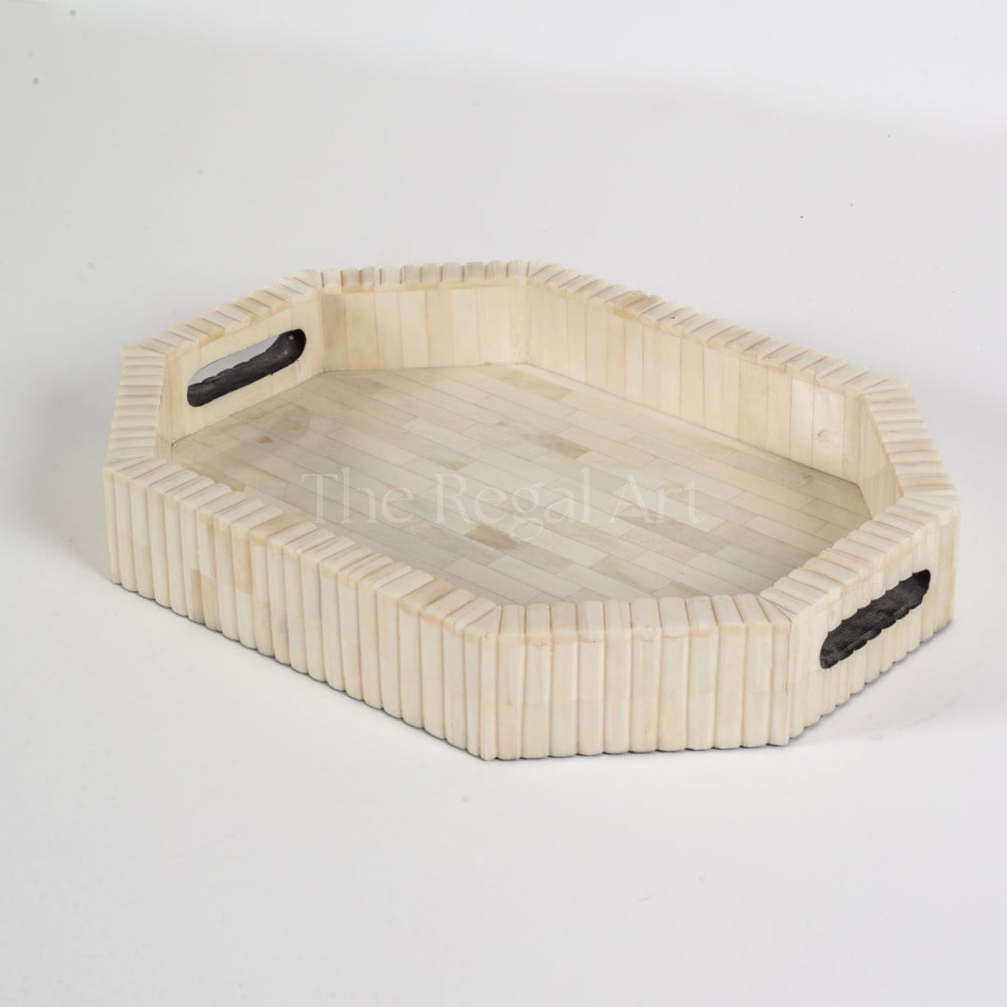 Bone Inlay Tray | Luxury Decorative Serving Tray for Coffee Table & Vanity