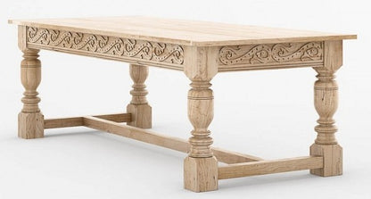 Rustic Solid Wooden Handmade Dining Table Furniture