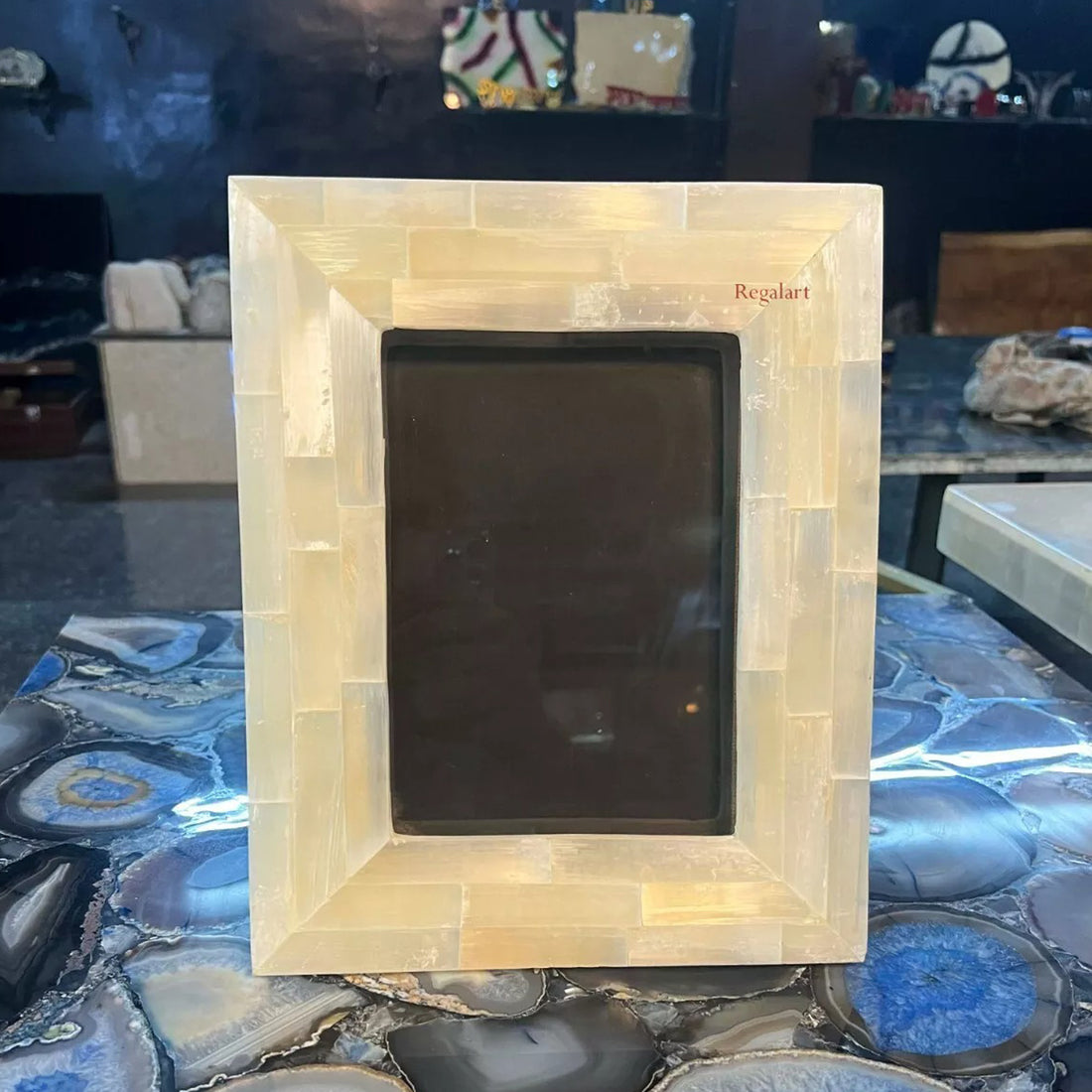 Handmade Selenite Photo Frame | Luxury Gift Decor Art