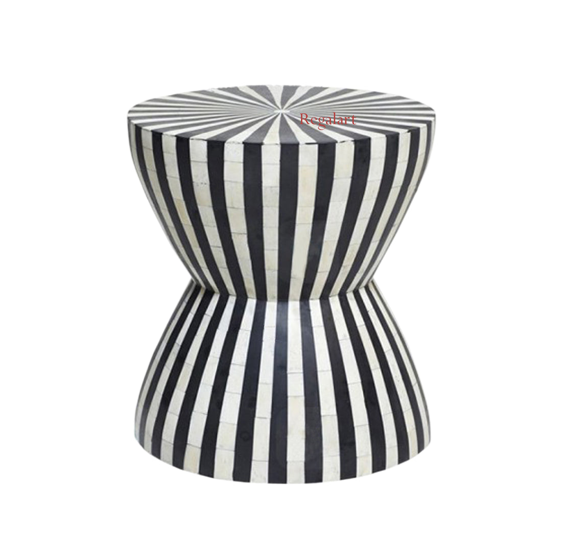 Bone Inlay Stool | Handmade Vintage Corner Table Decor
