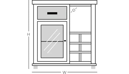 Bone Inlay Cabinet, Bar Cabinet Transitional Two Door Wood Furniture