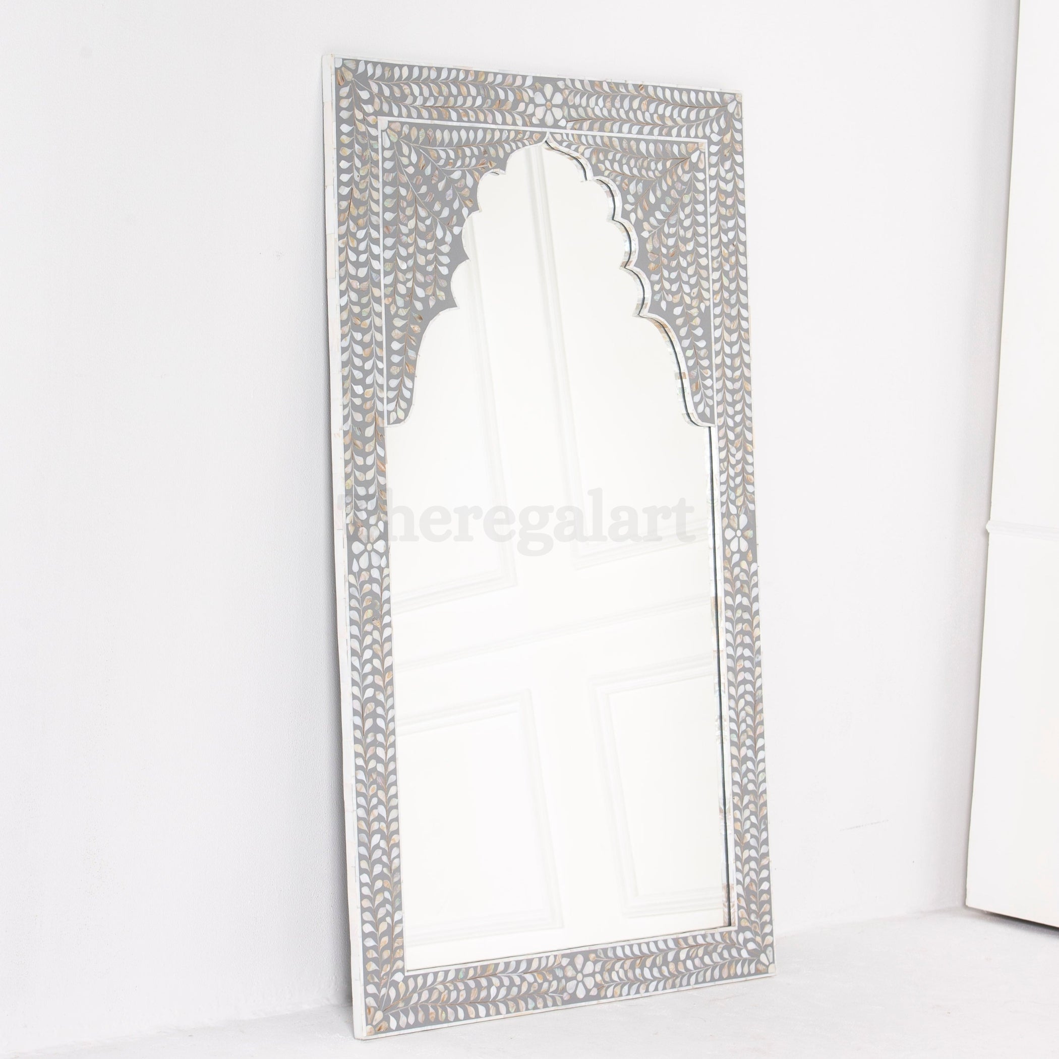 Mother of Pearl Mirror Frame | Luxury Wall Mirror Decor