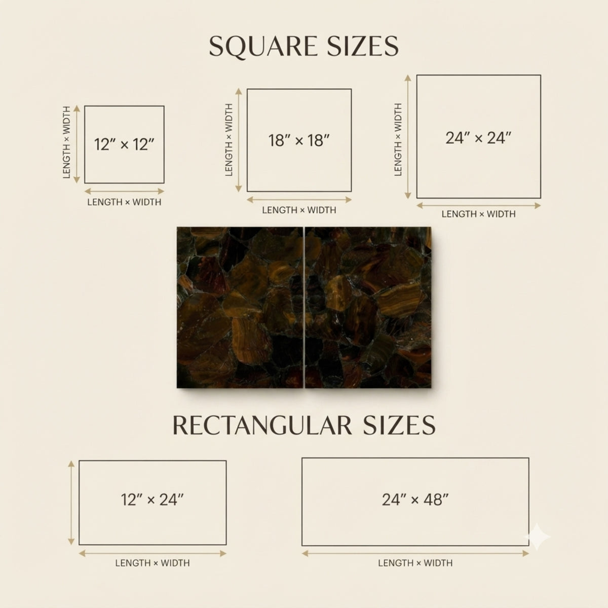Brown Jasper Gemstone Tiles | The Regal Art