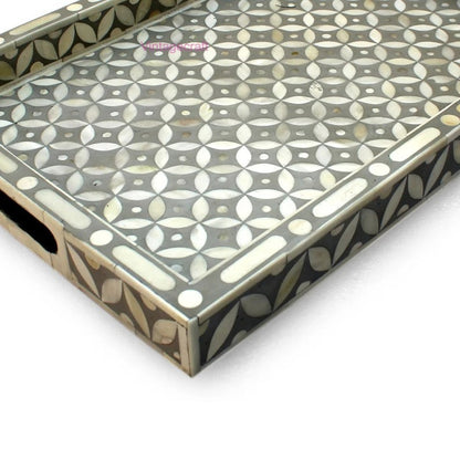 Kitchen Serving Tray Eye design Bone inlay Decorative Tray