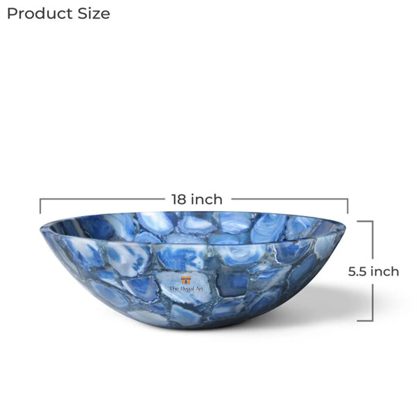 Blue Agate Stone Sink: Luxury Handmade Crystal Vessel Basin