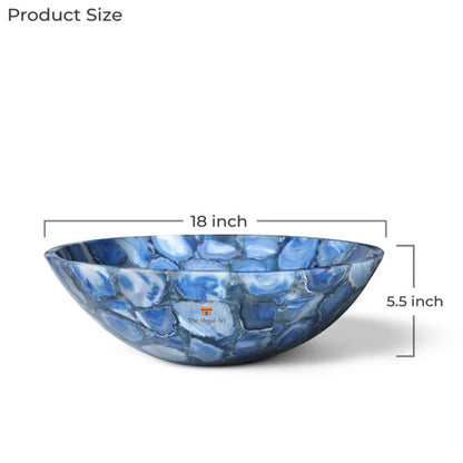 Blue Agate Stone Sink: Luxury Handmade Crystal Vessel Basin