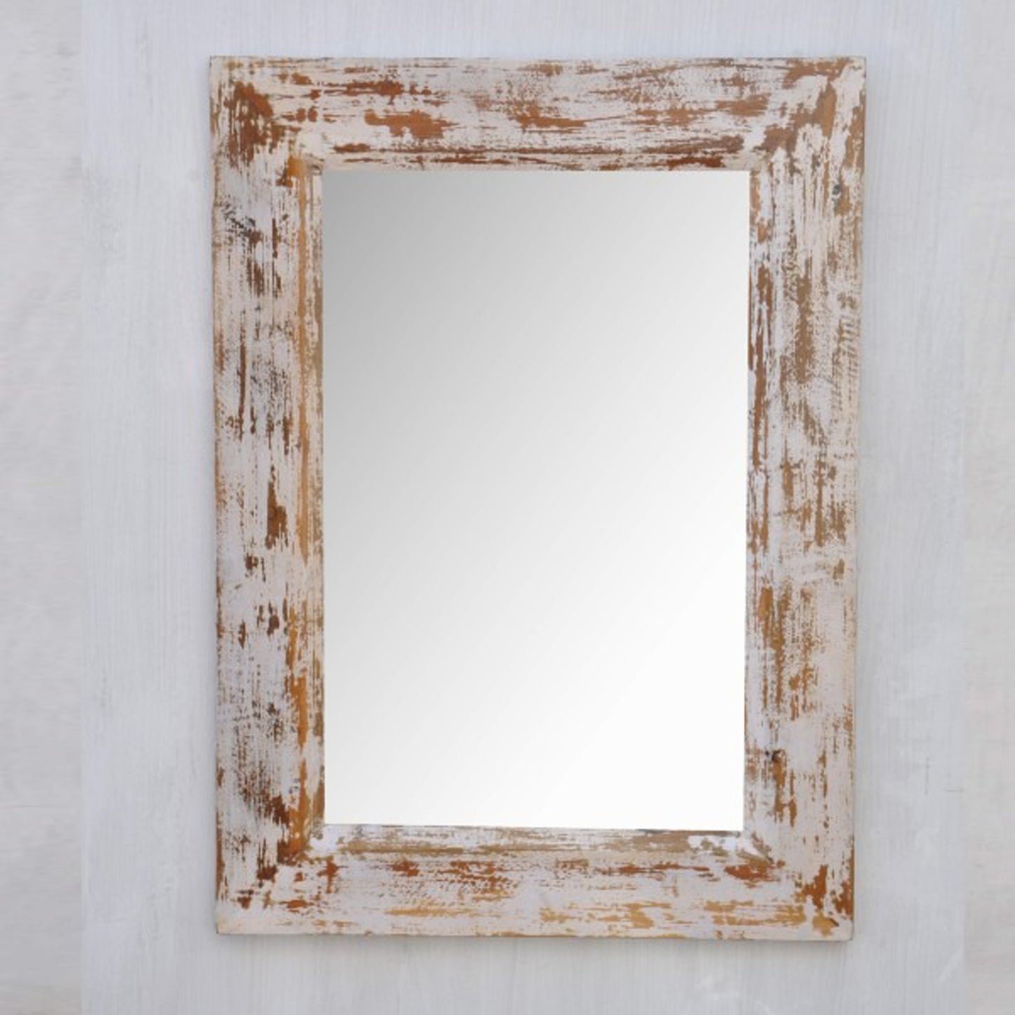 Wooden Mirror Frame Distress colour Style Home Decor Mirror Reclaimed Wood