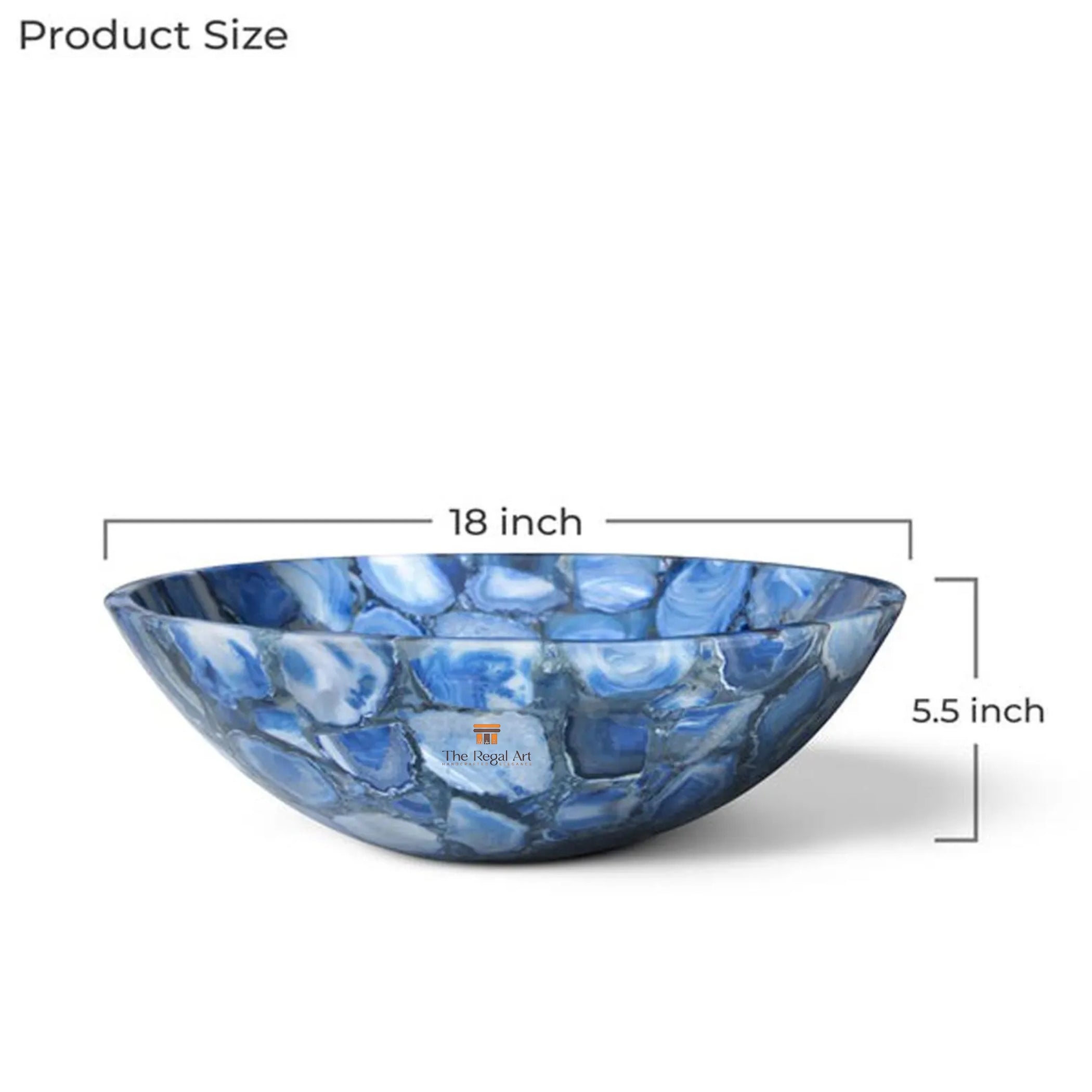 Blue Agate Stone Sink | Handmade Luxury Crystal Vessel Basin