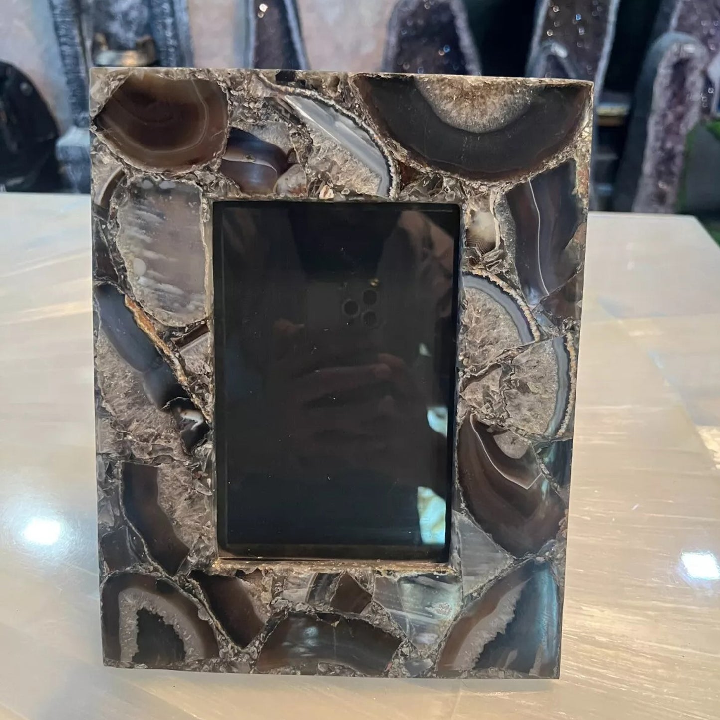 Photo Frame- Brazil Black Handmade Frame Gemstone Gifts